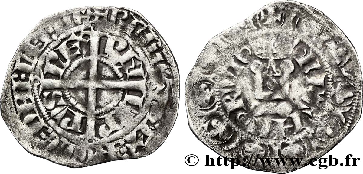 PHILIPPE VI DE VALOIS Gros à la couronne n.d. s.l. TB+