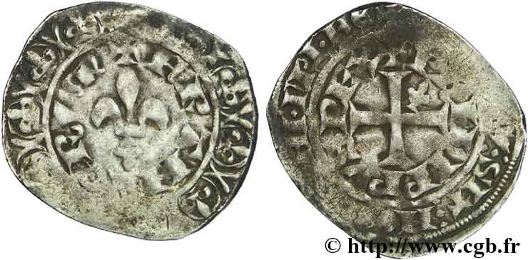 PHILIPPE VI DE VALOIS Gros à la fleur de lis n.d.  TB