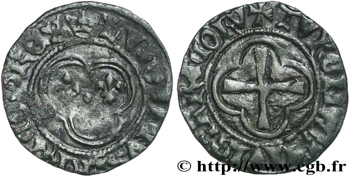 LOUIS XI LE PRUDENT Denier tournois  n.d. s.l. TTB