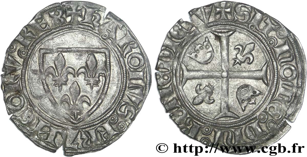 CHARLES VI LE FOU OU LE BIEN AIMÉ Blanc dit &nbsp;guénar&nbsp; n.d. Romans TTB+
