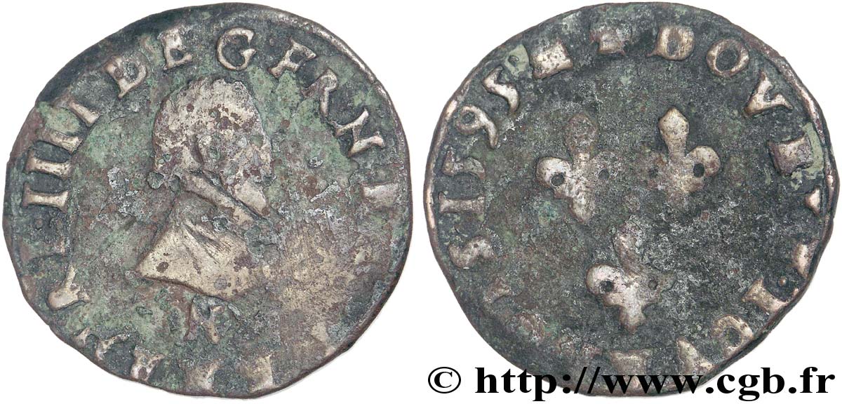 HENRY IV Double tournois 1595 Montpellier q.MB