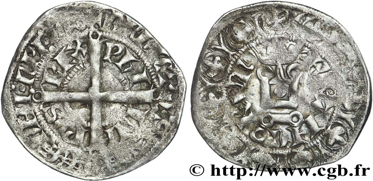 PHILIPPE VI DE VALOIS Gros à la couronne n.d.  TB+