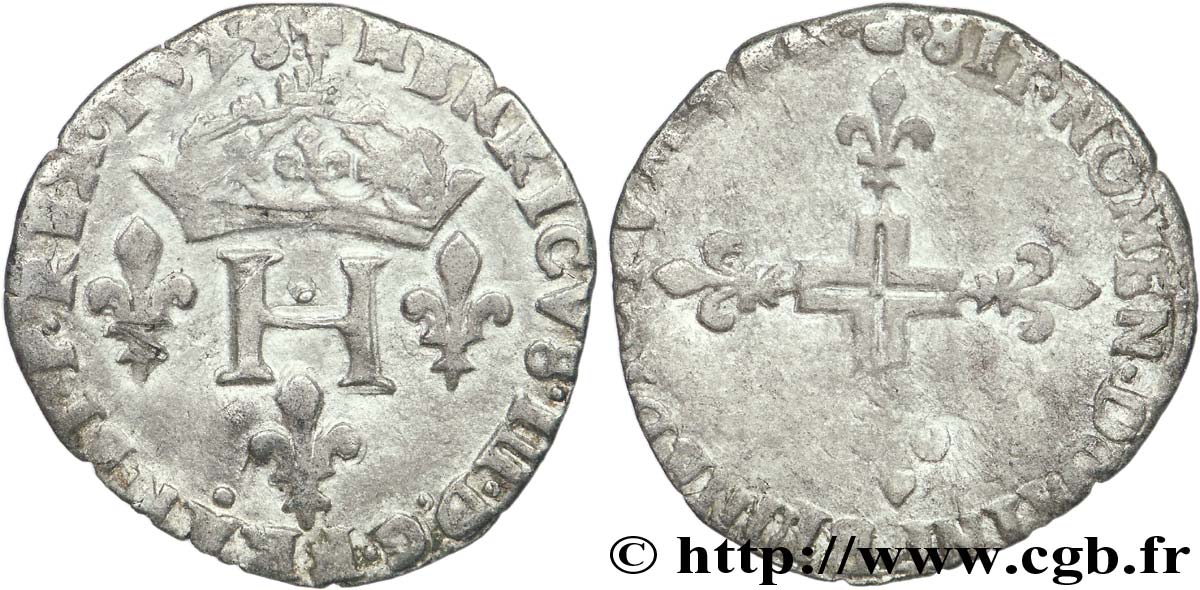HENRI III Sol parisis  1578 Dijon TTB/TB+