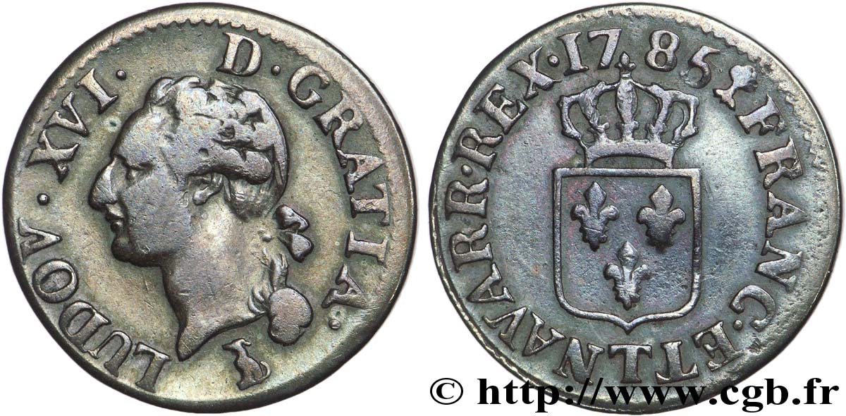 LOUIS XVI Liard dit “à l écu” 1785 Nantes TB+/TTB+