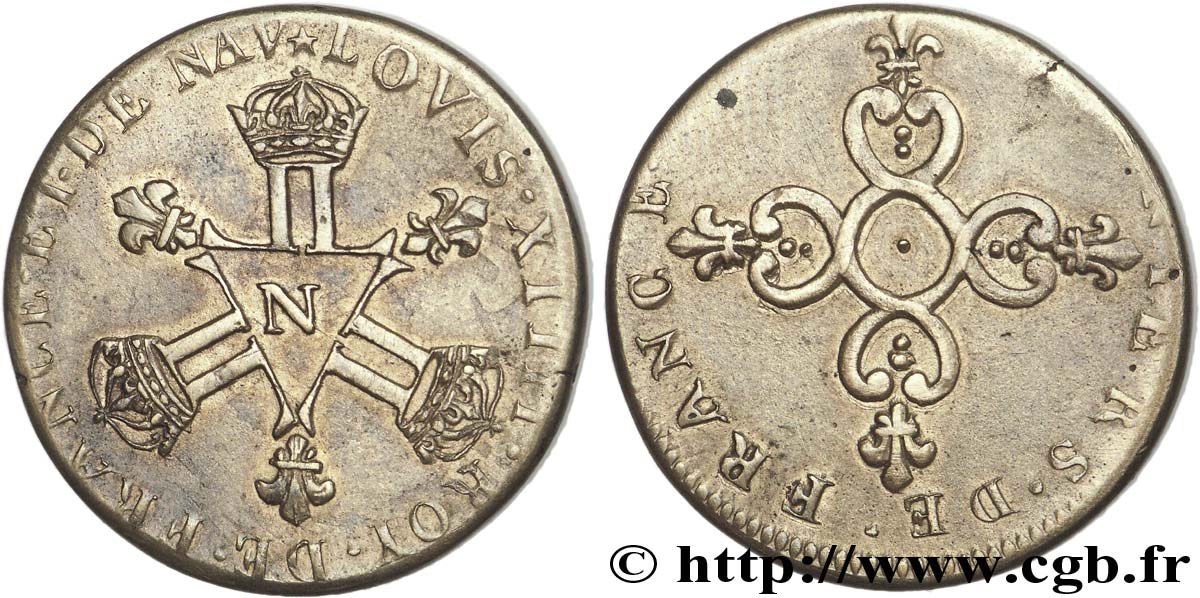 LOUIS XIV LE GRAND OU LE ROI SOLEIL Six deniers dits  Dardenne  n.d. Montpellier TTB