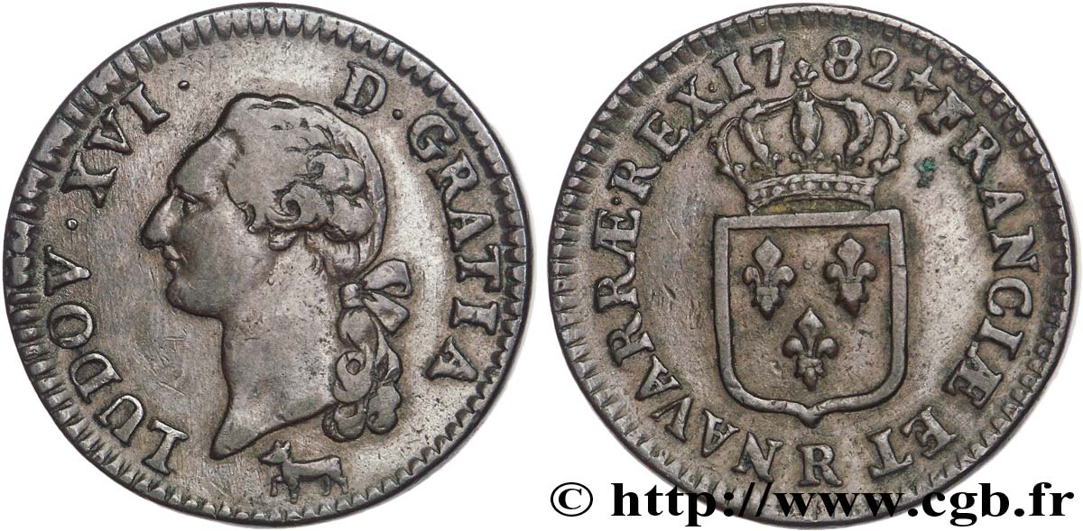 LOUIS XVI Sol dit  à l écu  1782 Orléans TTB+