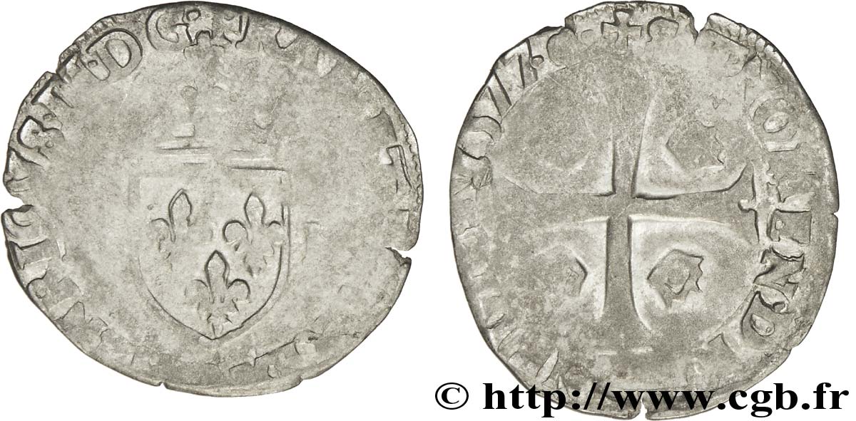 HENRI III Douzain, 1er type 1577 s.l. B+