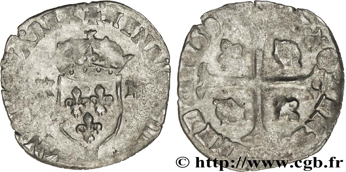 HENRI IV LE GRAND Douzain aux deux H, 2e type 1593 Montpellier TB/B