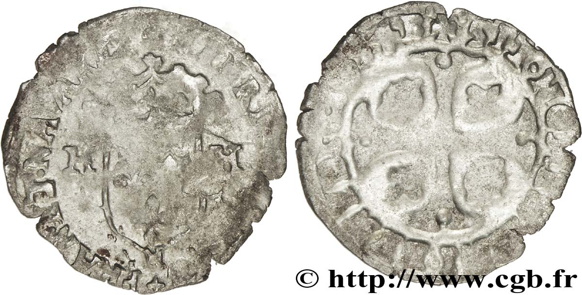 HENRI IV LE GRAND Douzain aux deux H, 2e type 1594 Montpellier B+/TB