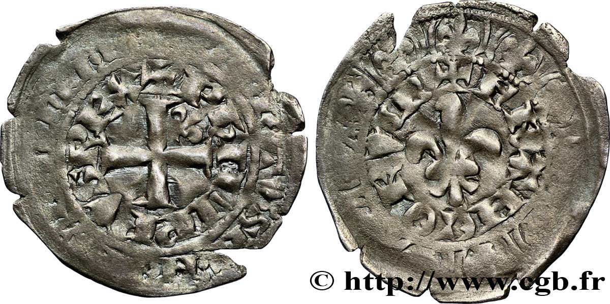 FILIPPO VI OF VALOIS Gros à la fleur de lis n.d. s.l. q.BB