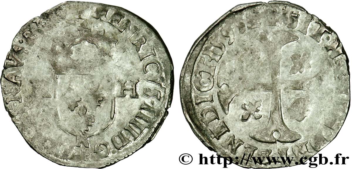 HENRI IV LE GRAND Douzain aux deux H, 2e type 1595 Montpellier TB+