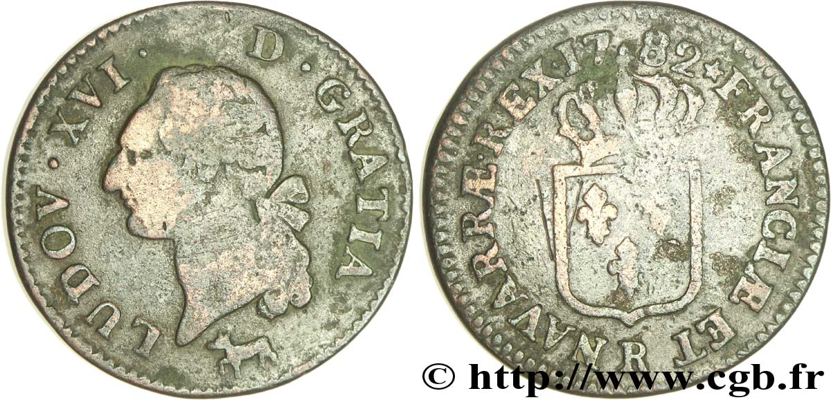 LOUIS XVI Sol dit &nbsp;à l&nbsp;écu&nbsp; 1782 Orléans B