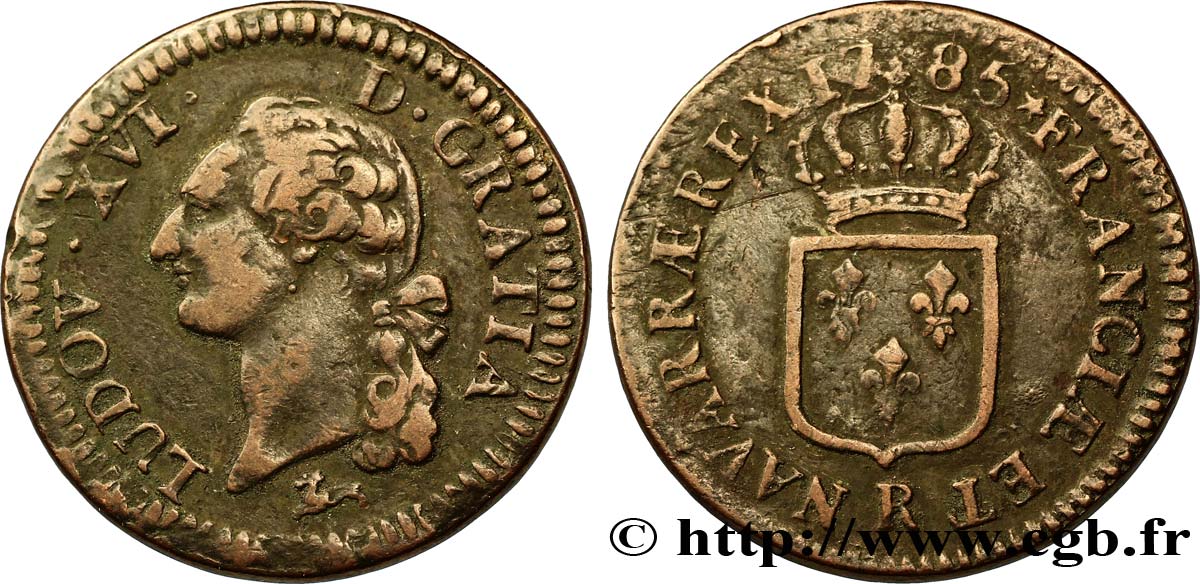 LOUIS XVI Sol dit  à l écu  1785 Orléans TB+