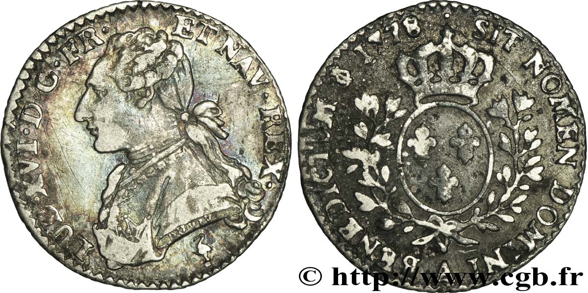 LOUIS XVI Dixième d&nbsp;écu aux branches d&nbsp;olivier 1778 Paris TB+/TB