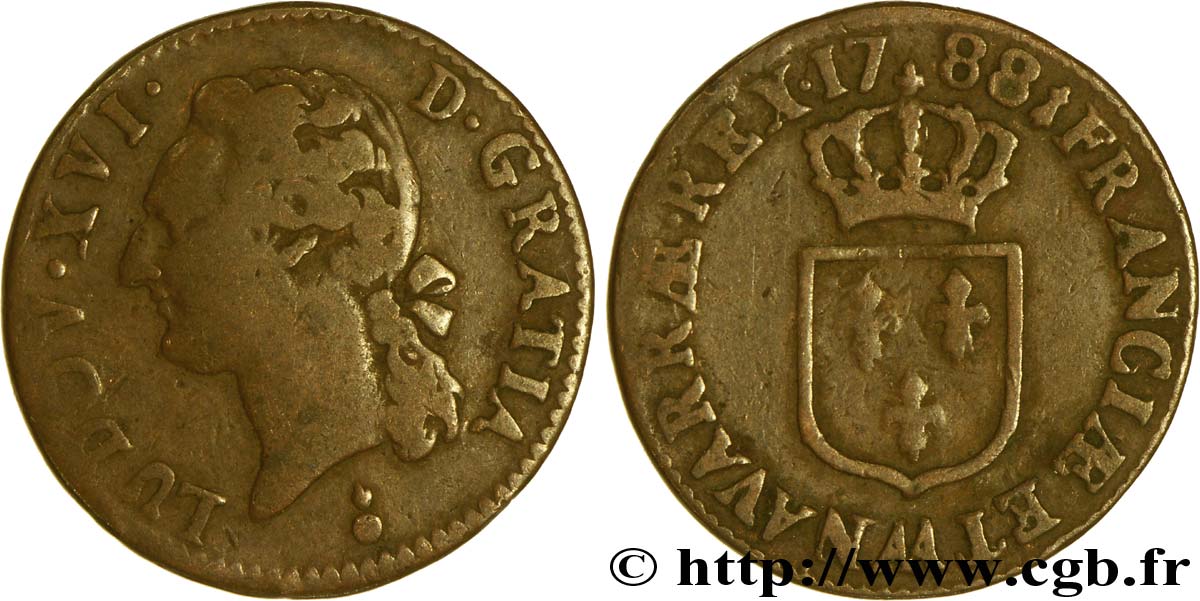 LOUIS XVI Demi-sol dit &nbsp;à l&nbsp;écu&nbsp; 1788 Metz TB