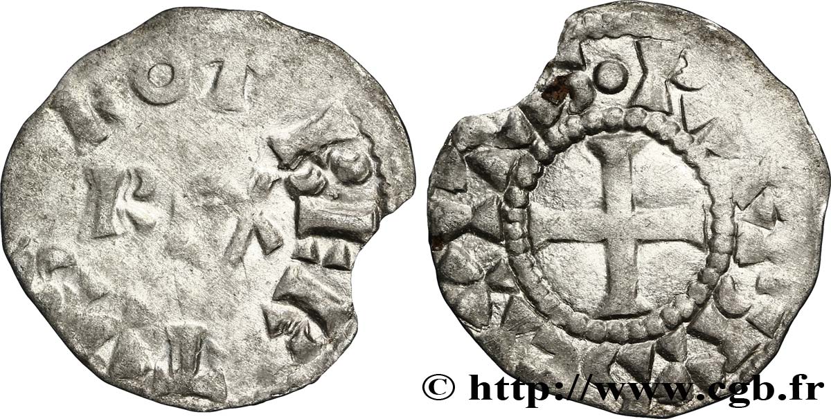 ROBERT II LE PIEUX Obole  n.d. Paris TTB