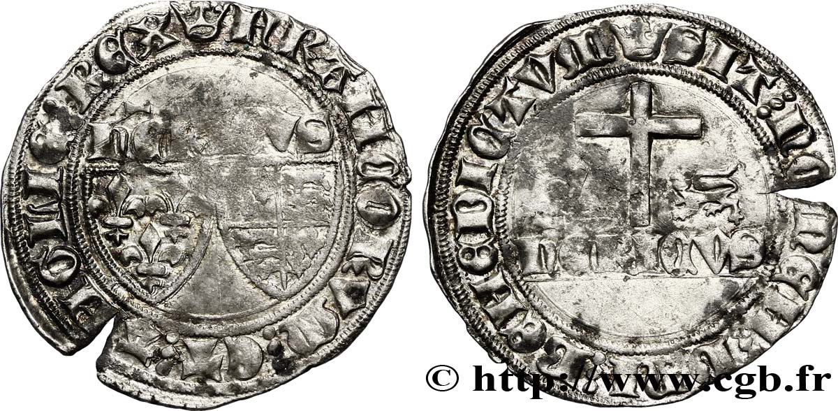 HENRY VI OF LANCASTER Blanc aux écus n.d. Paris BB