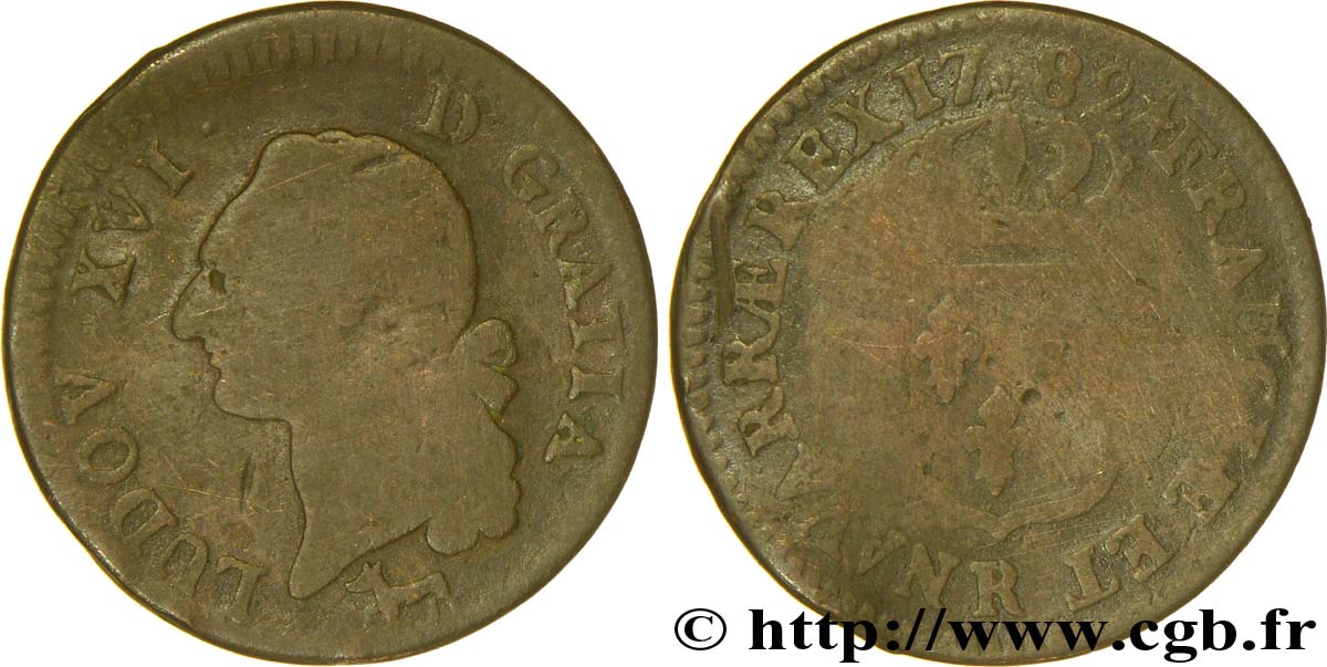 LOUIS XVI Sol dit &nbsp;à l&nbsp;écu&nbsp; 1782 Orléans TB/B+