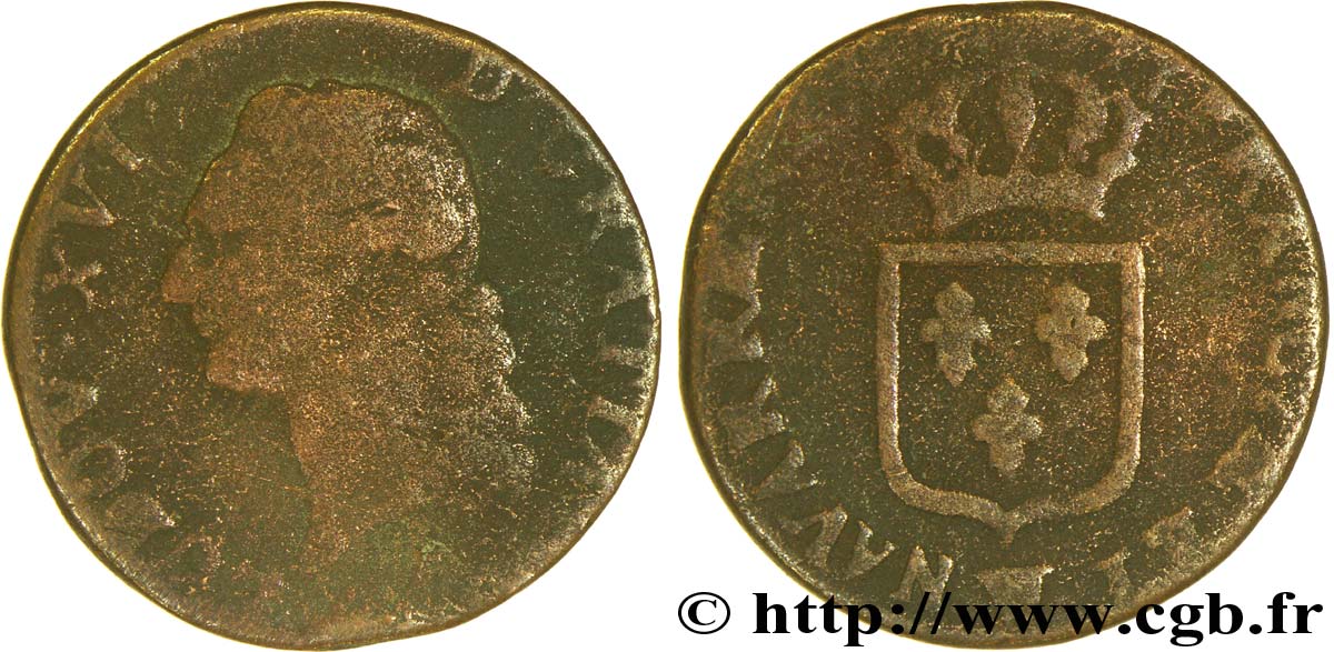 LOUIS XVI Sol dit &nbsp;à l&nbsp;écu&nbsp; 1784 Lille AB