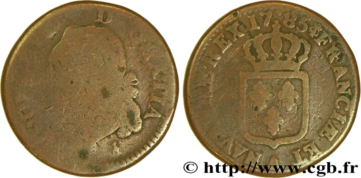 LOUIS XVI Sol dit  à l écu  1785 Paris AB/B