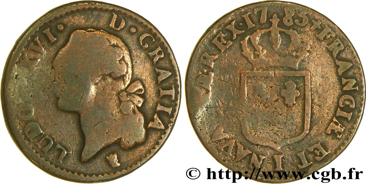 LOUIS XVI Sol dit “à l écu” 1785 Limoges B