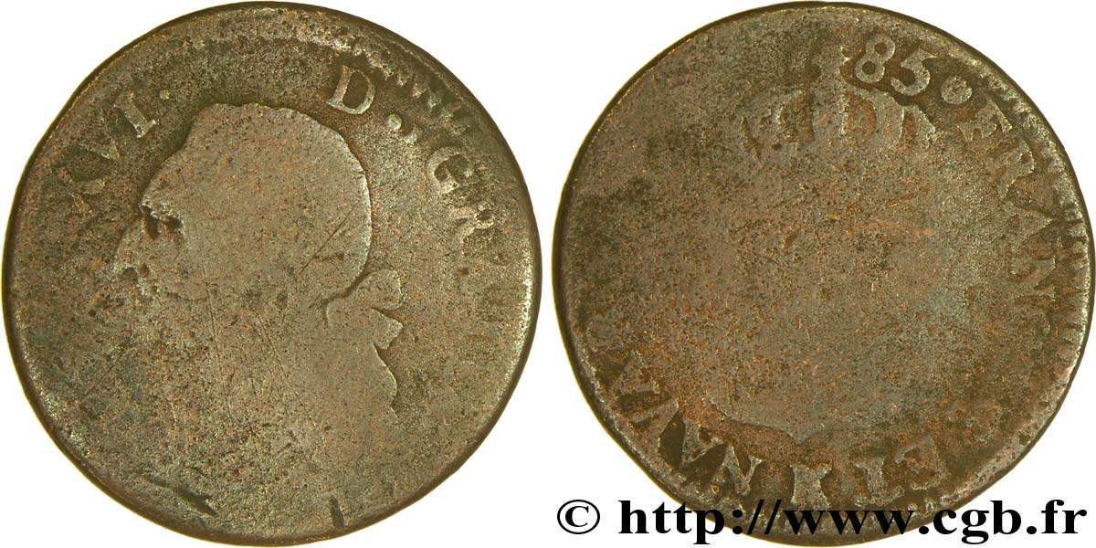 LOUIS XVI Sol dit &nbsp;à l&nbsp;écu&nbsp; 1785 Bordeaux AB