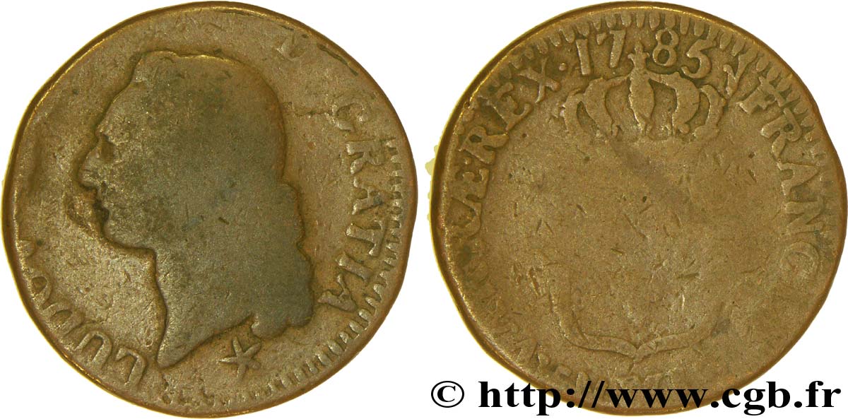 LOUIS XVI Sol dit &nbsp;à l&nbsp;écu&nbsp; 1785 Lille AB