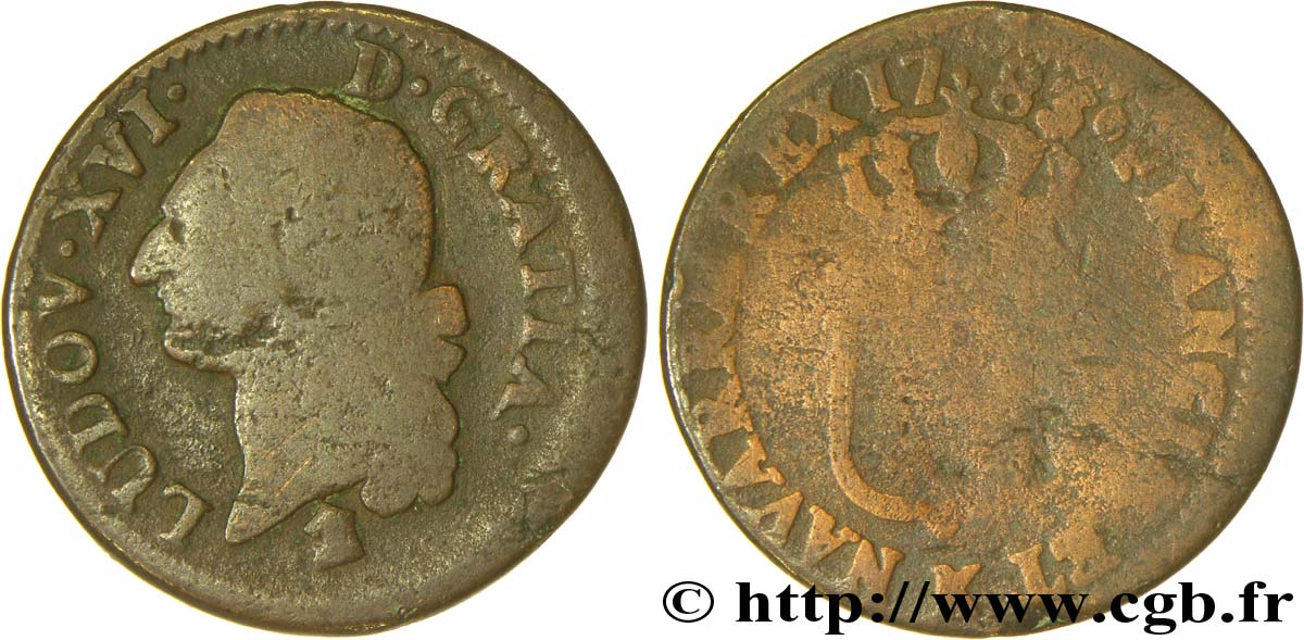 LOUIS XVI Sol dit  à l écu  1783 Bordeaux B/AB