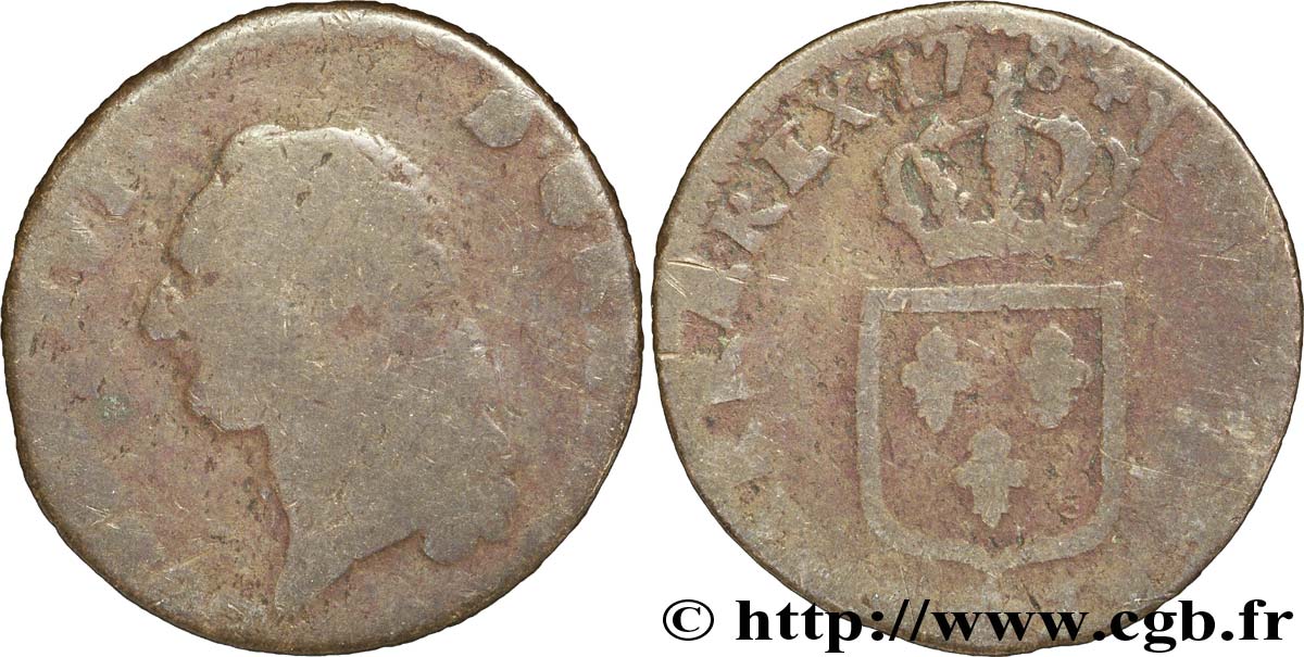 LOUIS XVI Sol dit &nbsp;à l&nbsp;écu&nbsp; 1784 Lille AB