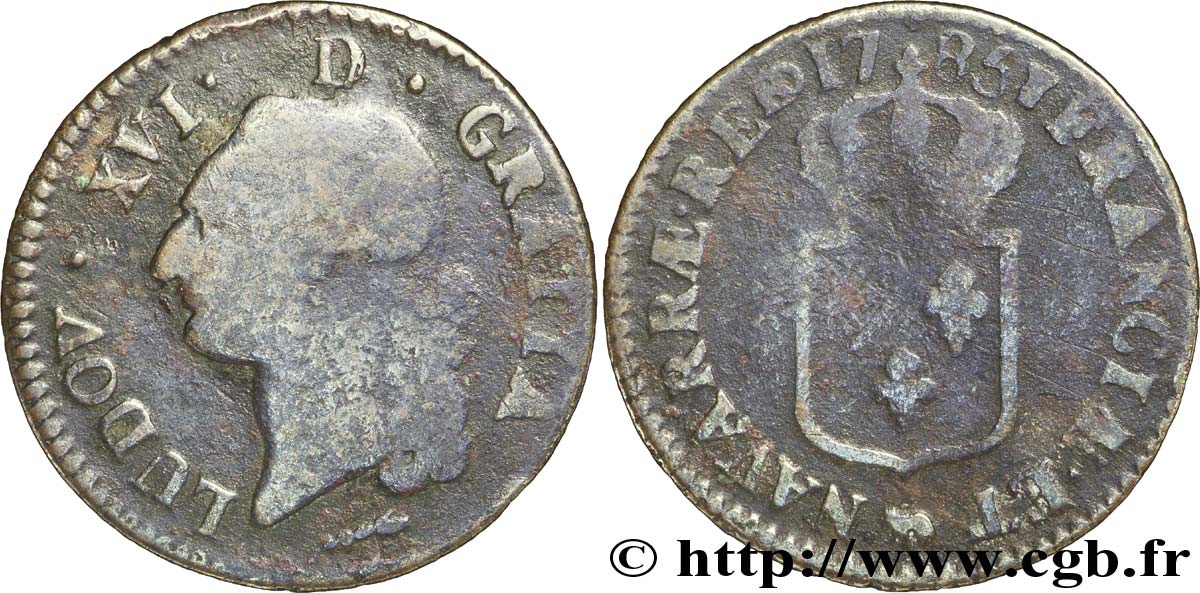 LOUIS XVI Sol dit &nbsp;à l&nbsp;écu&nbsp; 1785 Pau B+