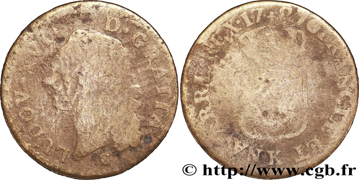 LOUIS XVI Sol dit  à l écu  1787 Bordeaux AB