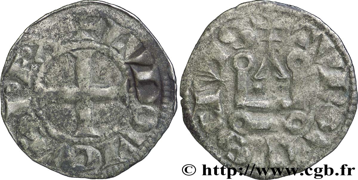 LOUIS IX DIT &nbsp;SAINT LOUIS&nbsp; Denier tournois n.d.  TB+