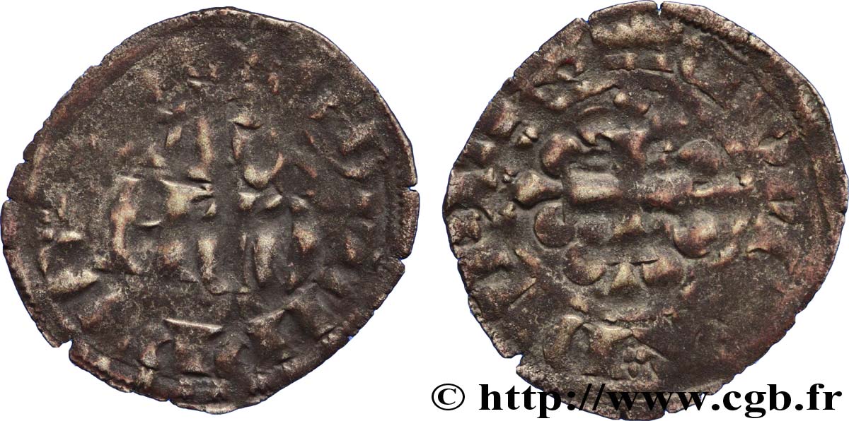 PHILIPPE VI DE VALOIS Denier tournois n.d.  B+
