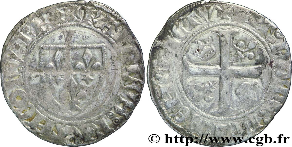 CHARLES VI LE FOU OU LE BIEN AIMÉ Blanc dit  guénar  n.d. Paris TB