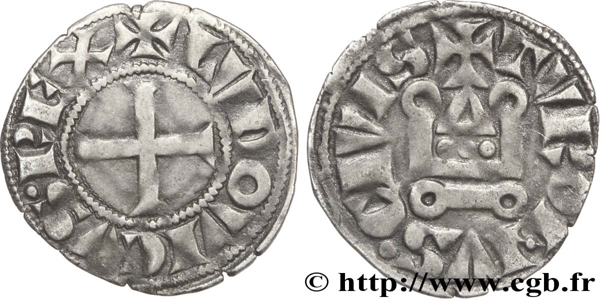 Coin - France Louis IX Silver Gros tournois - Tours - AU - Saint Louis