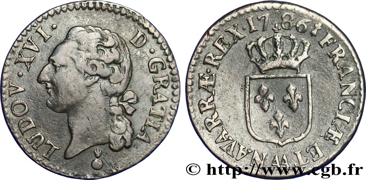 LOUIS XVI Demi-sol dit &nbsp;à l&nbsp;écu&nbsp; 1786 Metz TTB