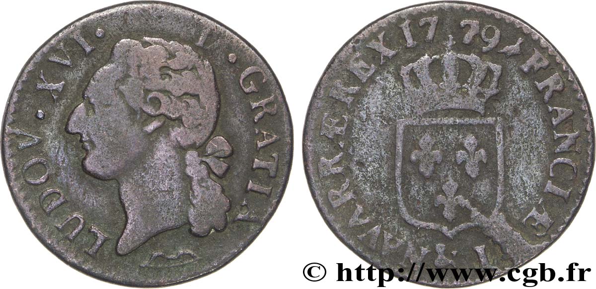 LOUIS XVI Demi-sol dit  à l écu  1779 Aix-en-Provence TB/B