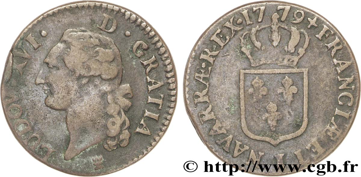 LOUIS XVI Sol dit  à l écu  1779 Limoges TB