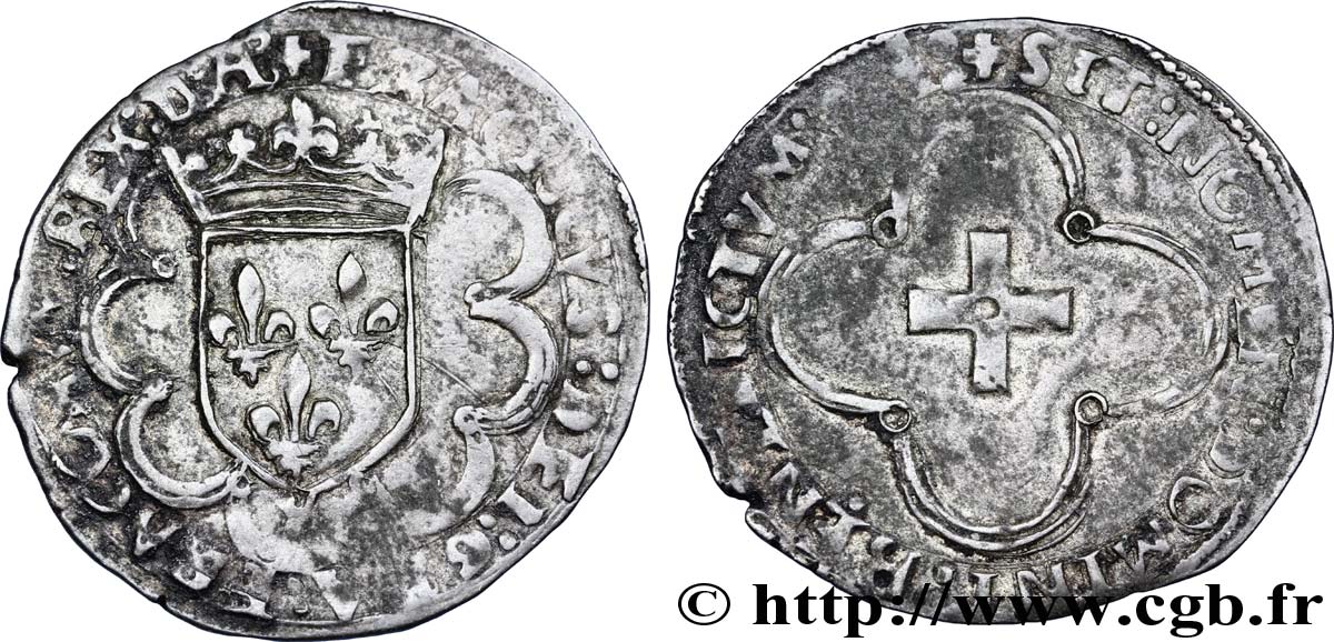 FRANÇOIS IER LE RESTAURATEUR DES LETTRES Douzain à la croisette, 1er type 19/03/1541 Villefranche-de-Rouergue TTB