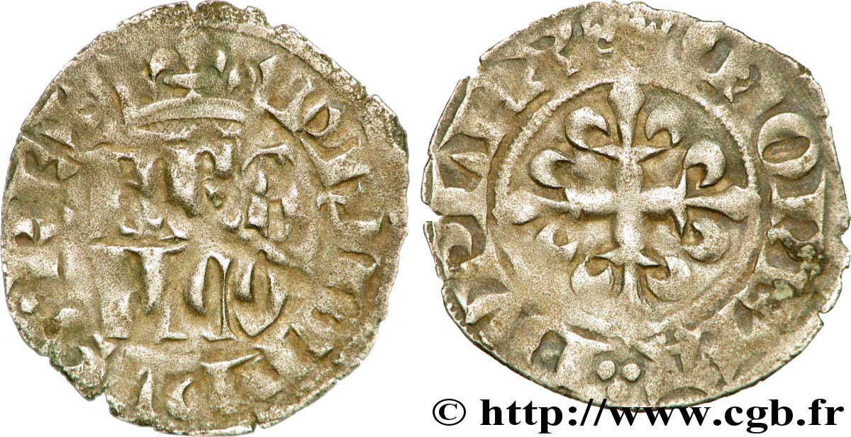 PHILIPPE VI DE VALOIS Double parisis, 3e type n.d. s.l. TTB