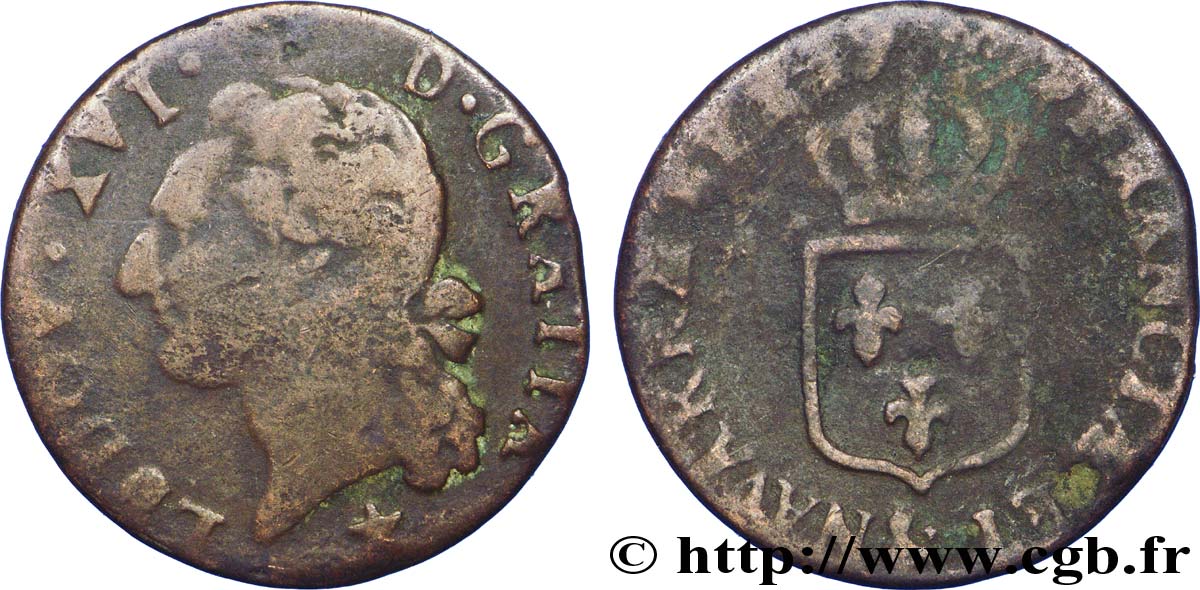 LOUIS XVI Demi-sol dit  à l écu  1779 Aix-en-Provence B
