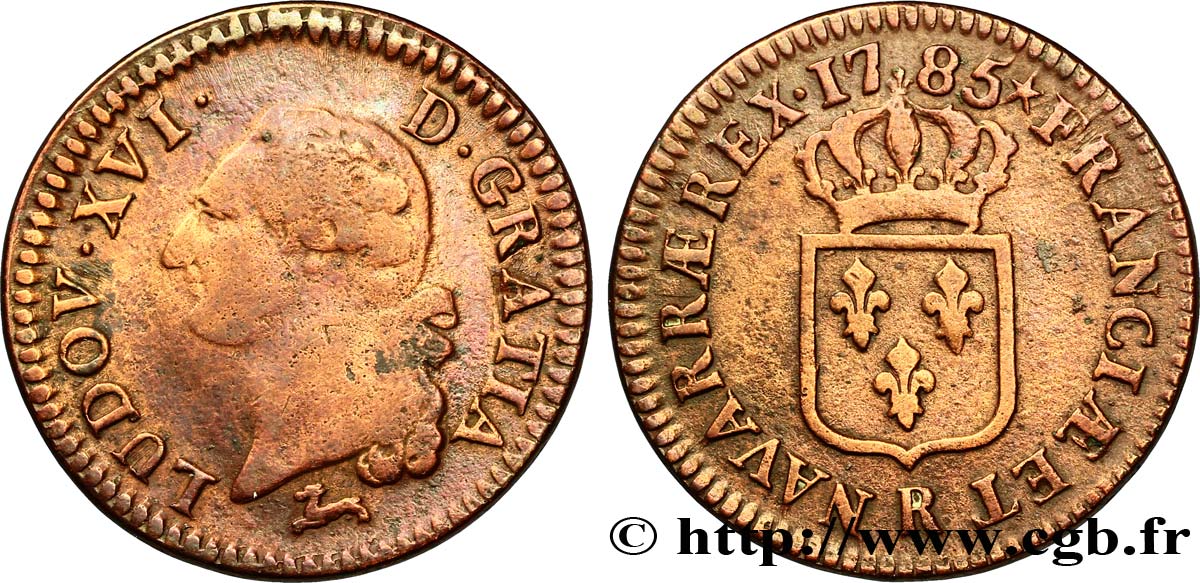 LOUIS XVI Sol dit  à l écu  1785 Orléans q.BB/BB