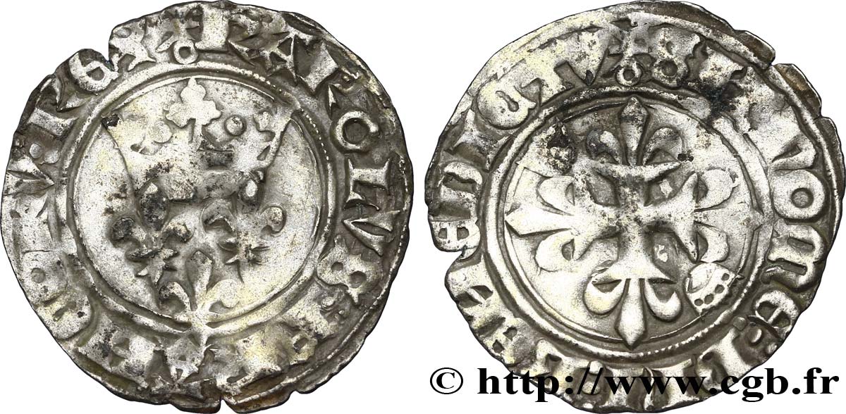 CHARLES VI LE FOU OU LE BIEN AIMÉ Gros dit &nbsp;florette&nbsp; n.d. Paris TB+