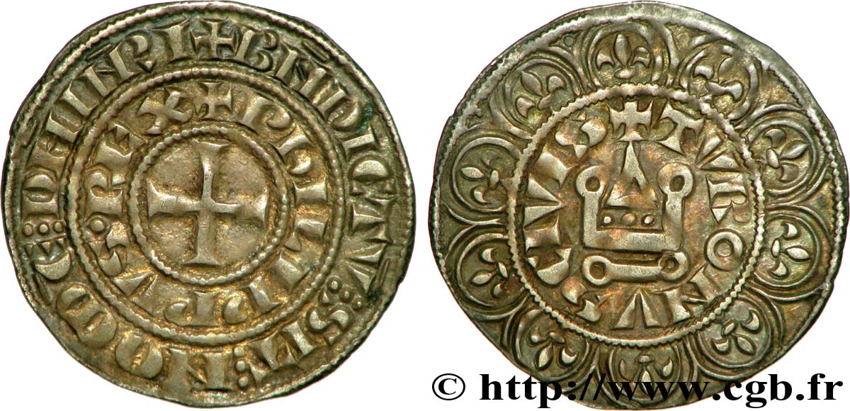 PHILIPPE IV LE BEL Maille tierce à l&nbsp;O rond n.d.  TTB+