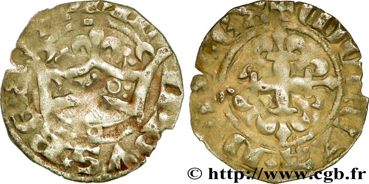 PHILIPPE VI DE VALOIS Double parisis, 1er type n.d.  TB+