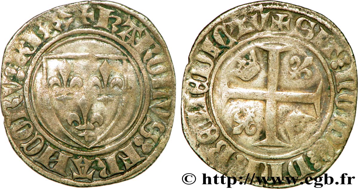 CHARLES VI LE FOU OU LE BIEN AIMÉ Blanc dit  guénar  n.d.  TB
