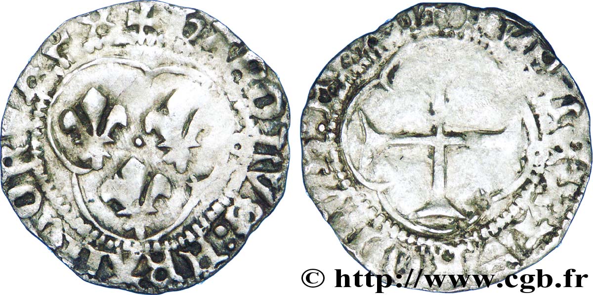 CHARLES VII LE VICTORIEUX Double tournois n.d. Toulouse TTB/TB+