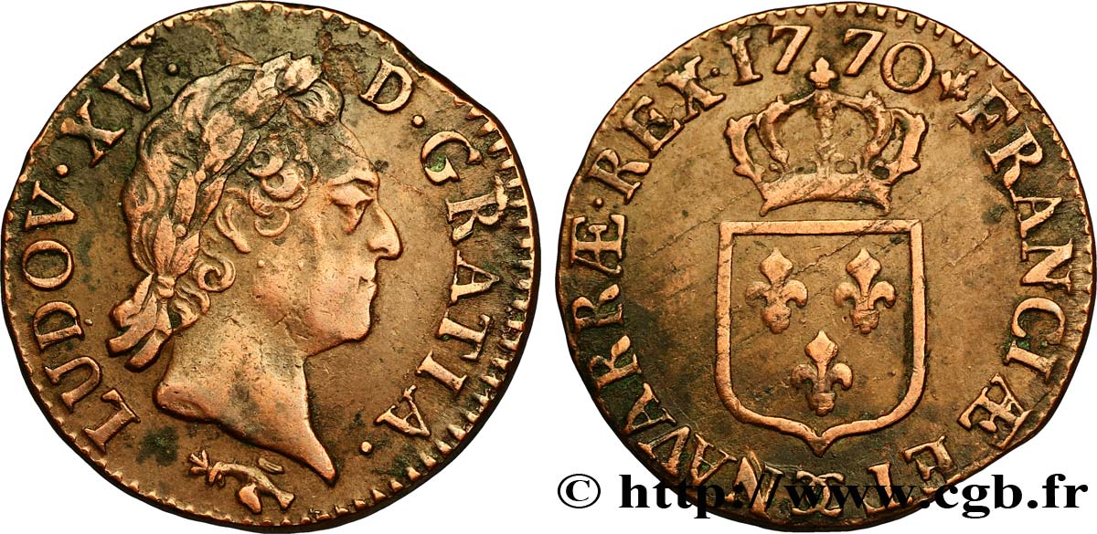 LOUIS XV THE BELOVED Demi-sol dit “à la vieille tête” 1770 Besançon AU