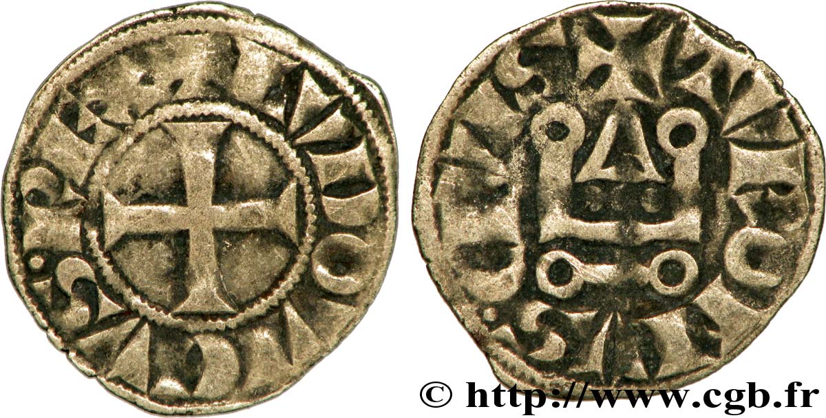 LOUIS IX DIT &nbsp;SAINT LOUIS&nbsp; Denier tournois n.d.  TB