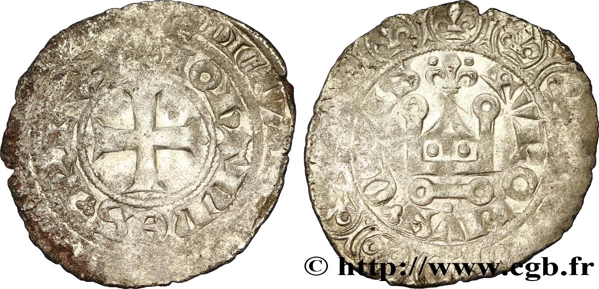 JEAN II LE BON Blanc au châtel fleurdelisé n.d. s.l. TB+